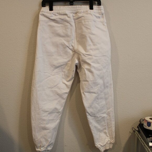 Zara Tupac bravado printed white denim joggers size medium - Picture 4 of 6